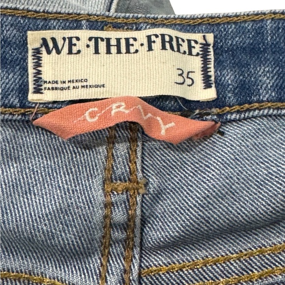 We the Free People CRVY stovepipe High Rise Jeans Light stone wash RARE Sz 35 - Picture 5 of 12